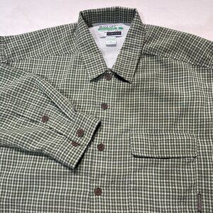 ExOfficio Buzz Off Insect Shield Utility Shirt XL Green Hiking Fishing